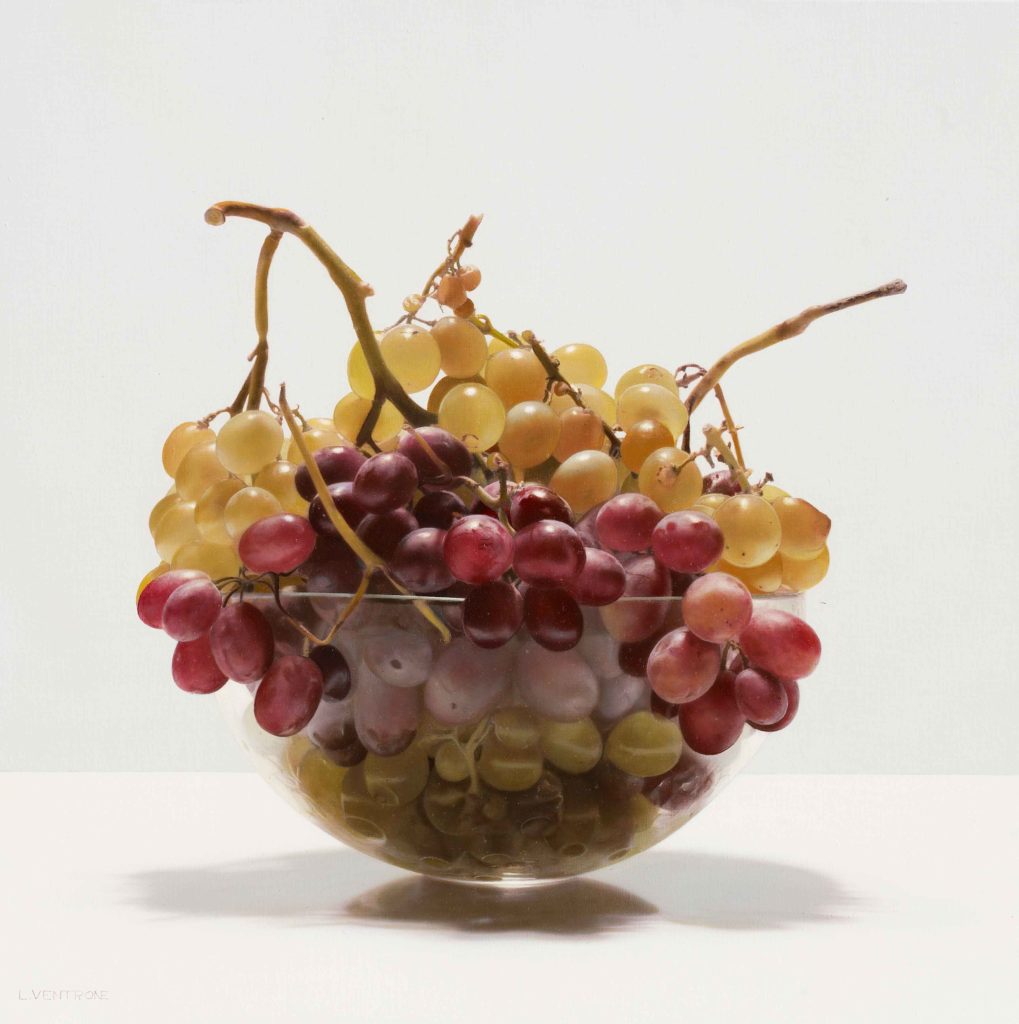 Realism Oil painting of grapes