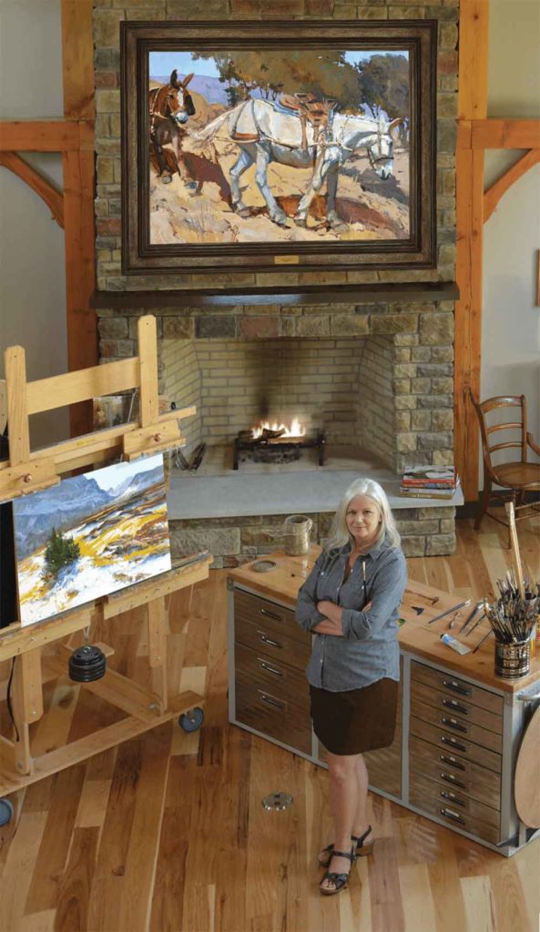 Lori Putnam in her Home art studio