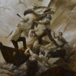 A Long Island Couple’s Art Collection Turning Point Art Collection - "Taming Leviathan" painting