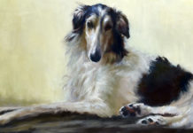 Featured Artwork: Johanne Mangi Oil painting of a dog