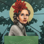 Featured Artwork: Aneka Ingold presented by The Bennett Prize Mixed media painting of an elegant woman with a flower in her hair