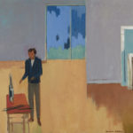 All But The Barest Essentials Figurative art - Herman Maril painting of an artist