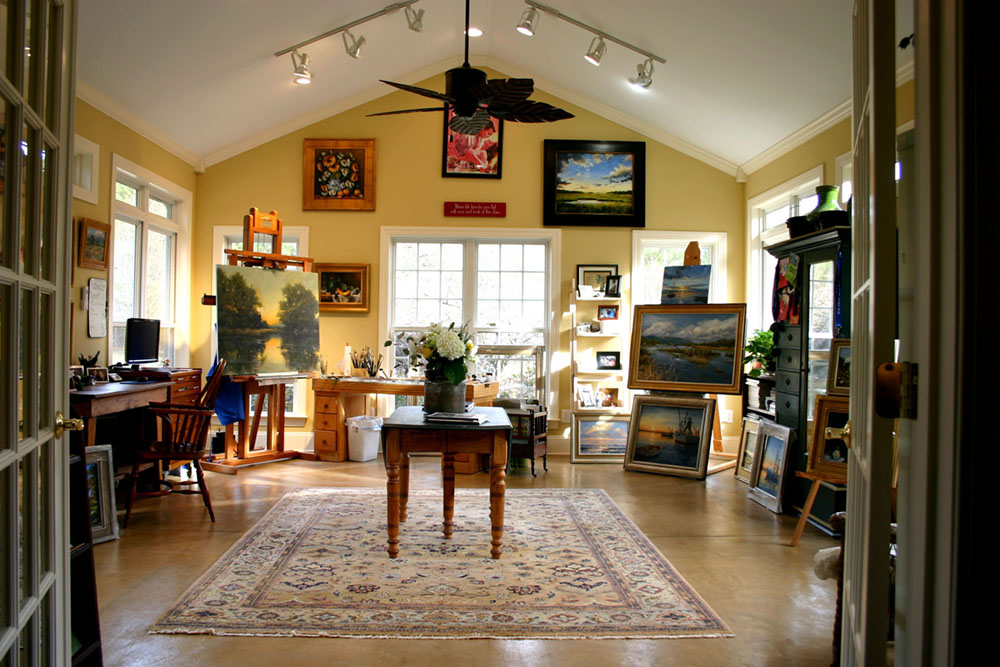 Photo of an artist's studio