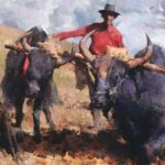 Who Took Home Awards at the 22nd Annual AIS Impressionist Art - Best of Show: "The Man who Herded the Hairy Cow" by Jove Wang