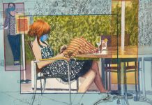 Watercolor Society Celebrates 101st Exhibition "Social Distancing" watercolor by Charles McVicker