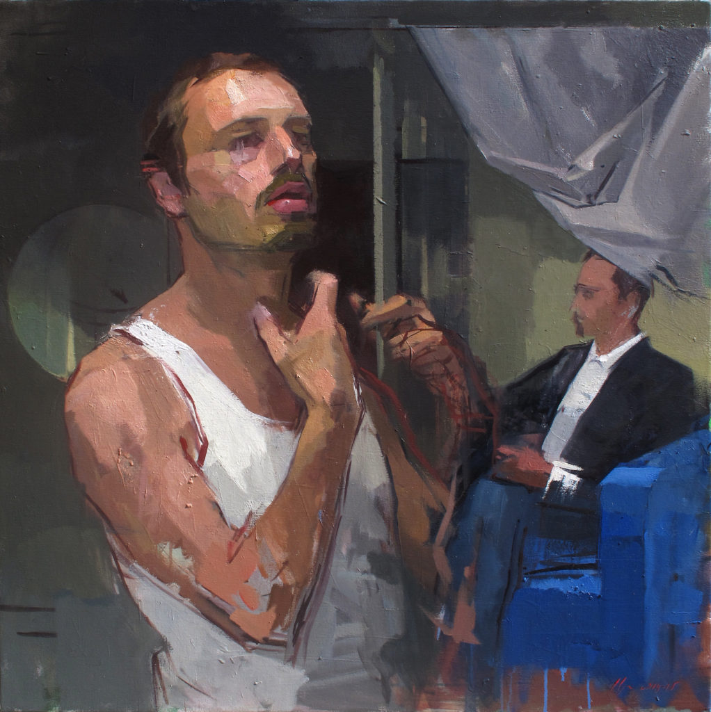 Ilya Gefter, "Self Portrait," 100 x 100 cm, Oil on canvas