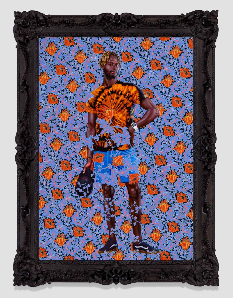 Kehinde Wiley, “A Portrait of a Young Gentleman" painting