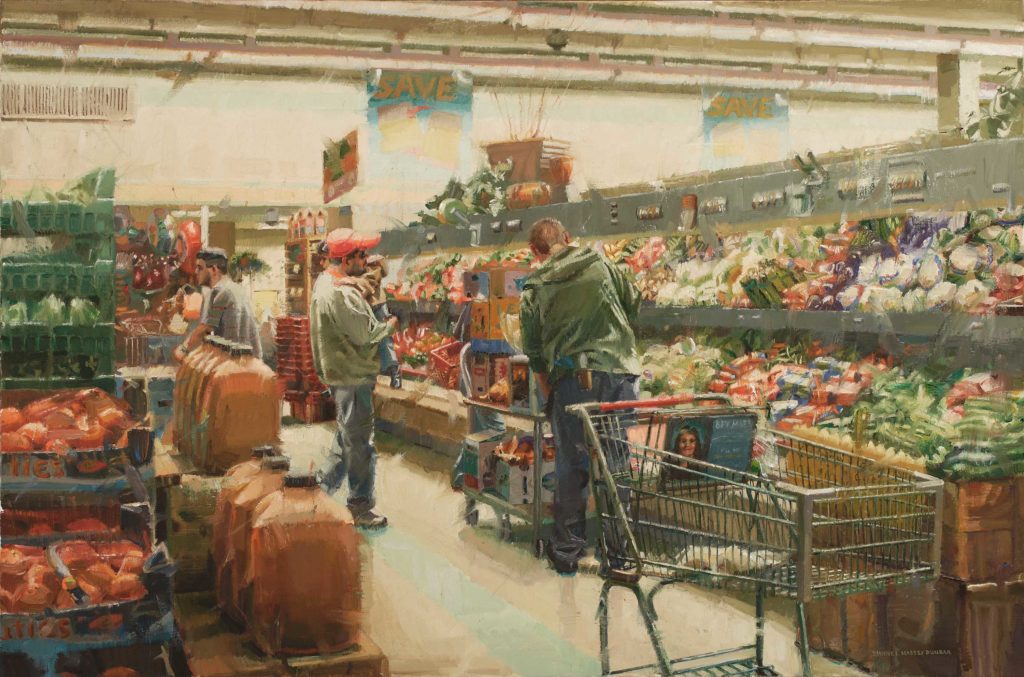 DIANNE MASSEY DUNBAR (b. 1952), "Shopping Cart," 2009, oil on canvas, 20 x 30 in., Gallery 1261, Denver