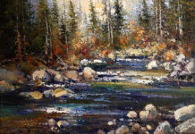 Featured Artwork: Kirk Randle presented by Celebration of Fine Art in Scottsdale, AZ Oil painting of a river