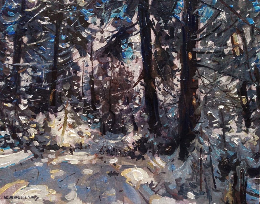 "Winter's Wonder," oil on linen, 11 x 14 in., by Kyle Buckland