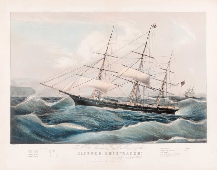 C. Parsons for Currier & Ives, Clipper Ship “Racer