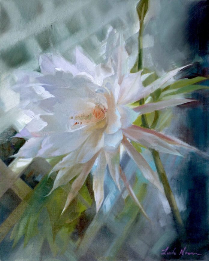 Paintings of flowers - LINDA NEARON (b. 1942), "Burst of Beauty," 2014, oil on canvas, 20 x 16 in., private collection