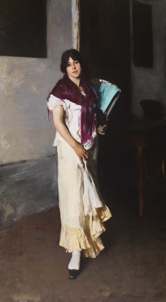 John Singer Sargent (1856–1925), "A Venetian Woman," 1882, oil on canvas, 93 3/4 x 52 3/8 in., Cincinnati Art Museum