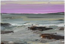The Beckoning Sea Timothy Wilson, "Sunset," 5 x 7 inches, Oil on panel