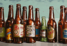Featured Artwork: Erin Berrett presented by the Celebration of Fine Art in Scottsdale, AZ Oil painting of empty bottles on a shelf