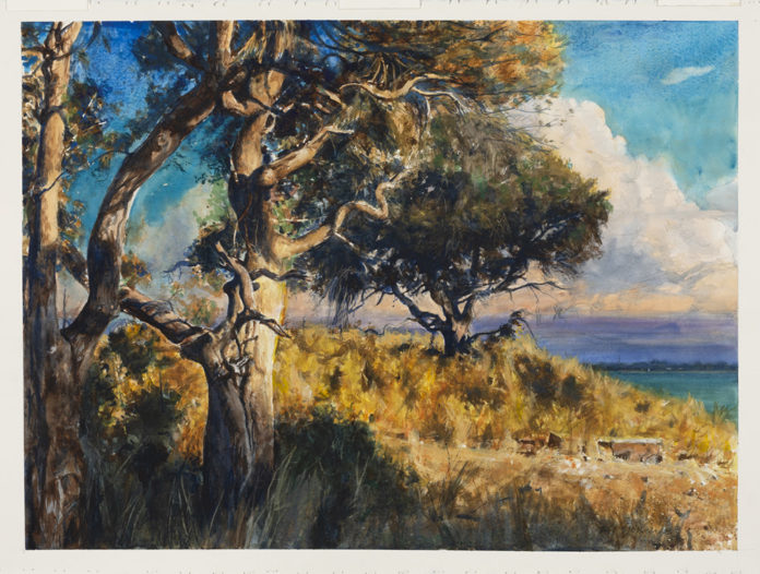 Watercolor paintings of trees
