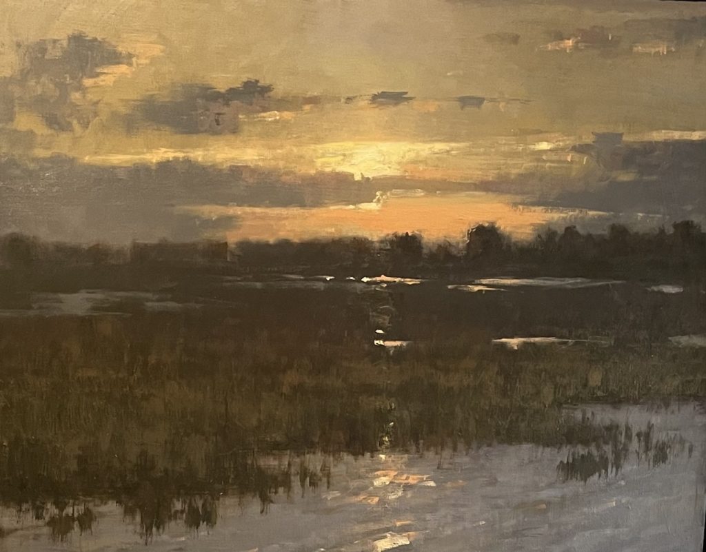 Oil painting of landscape