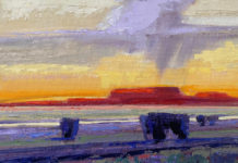 Featured Artwork: Martin Blundell presented by the Celebration of Fine Art in Scottsdale, AZ oil painting of sunset