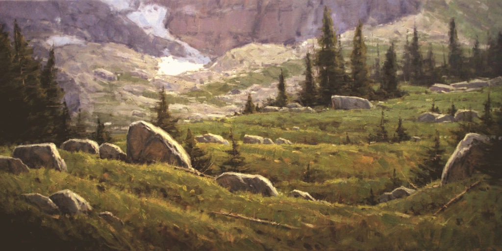 oil painting of landscape scene