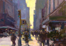 Featured Artwork: Valerie Craig oil painting of cityscape