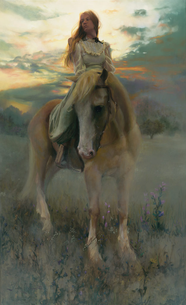 Contemporary realism paintings of horses
