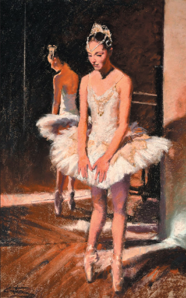 Pastel paintings of ballerinas