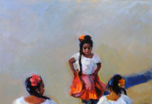 Featured Artwork: Jill Banks oil painting of women dancing