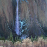 Featured Artwork: Kim Lordier presented by Olmsted Gallery in Atlanta, GA pastel painting of Bridalveil Falls