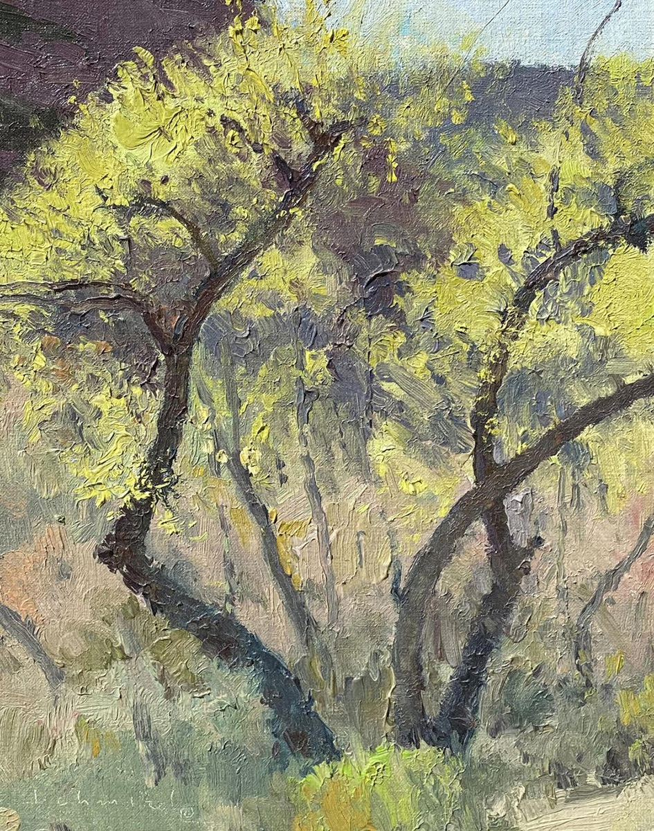 oil painting of trees 
