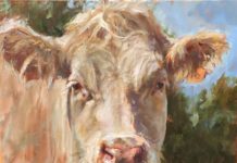 Featured Artwork: Jenny Buckner oil painting of cow portrait