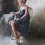 A Metro Montage figurative art collection - "Contemplation" by Suzy Schultz
