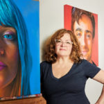 Artist Spotlight: Nadine Robbins Artist Nadine Robbins with Spotlight Award painting, Kara