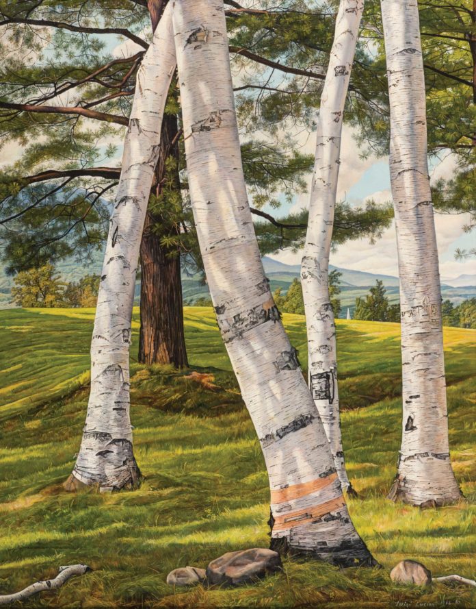 oil painting of trees - Luigi Lucioni