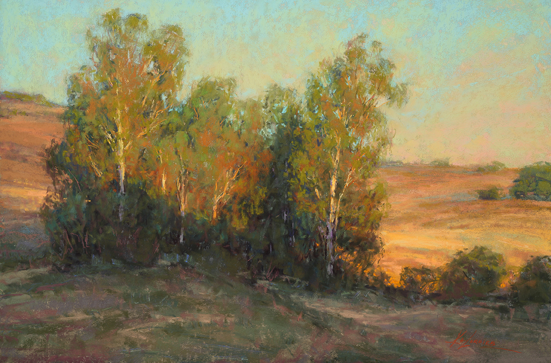 Pastel landscape painting