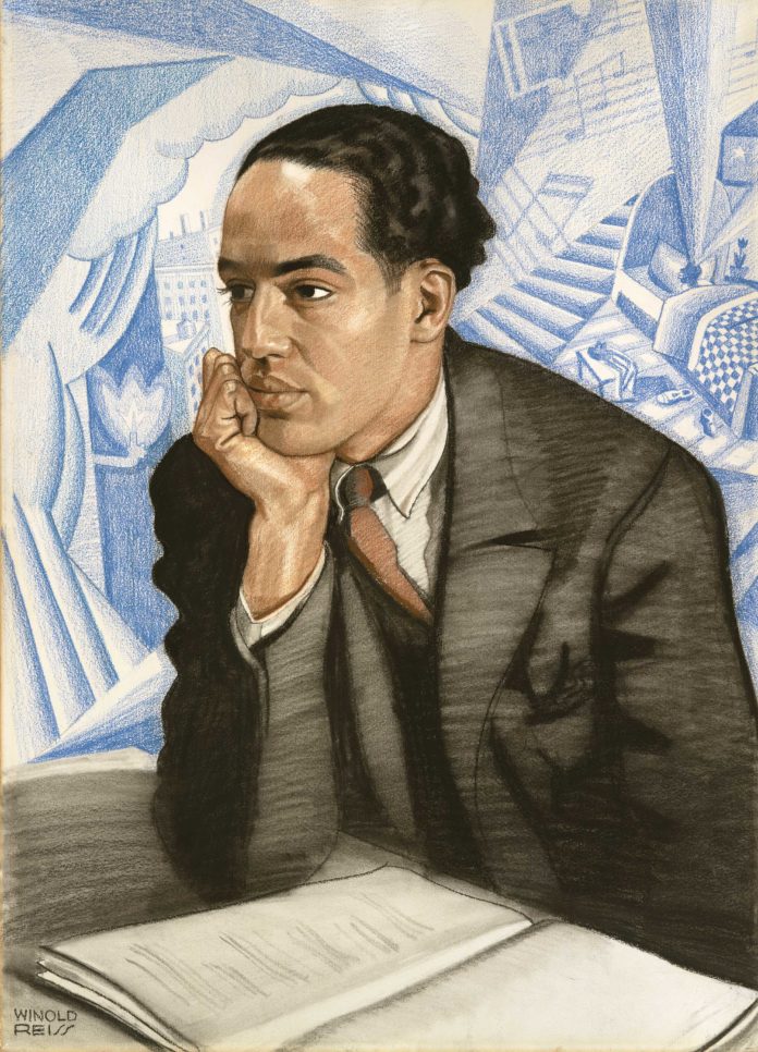 Portrait painting of Langston Hughes