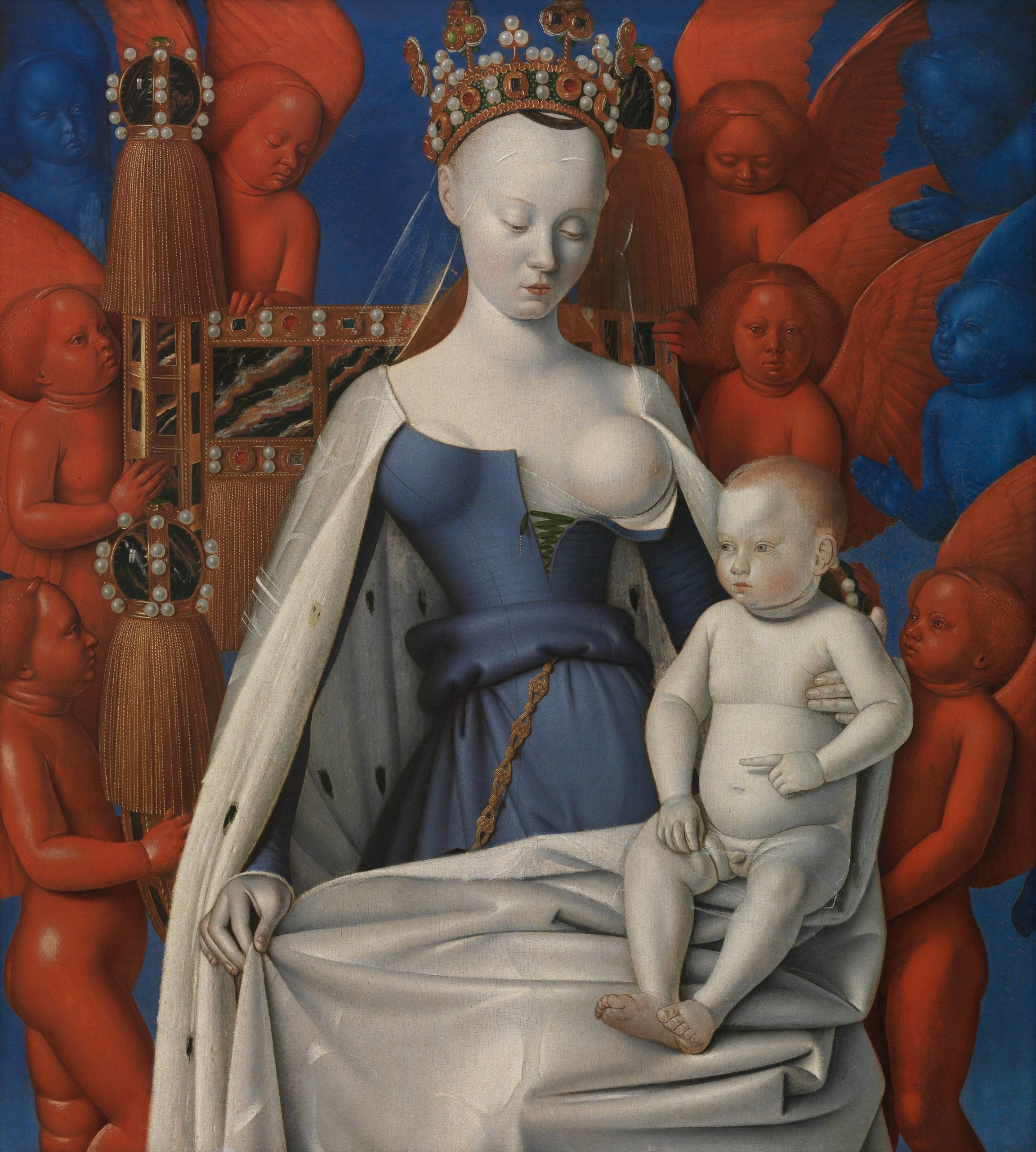 Madonna Surrounded by Seraphim and Cherubim by Jean Fouquet