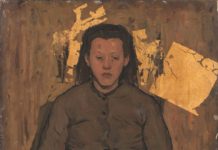 Tackling Tough Subjects women artists - Suze Robertson (1855–1922), "Pietje (Girl Reading)," c. 1898, oil on panel, 16 1/2 x 12 1/2 in. private collection