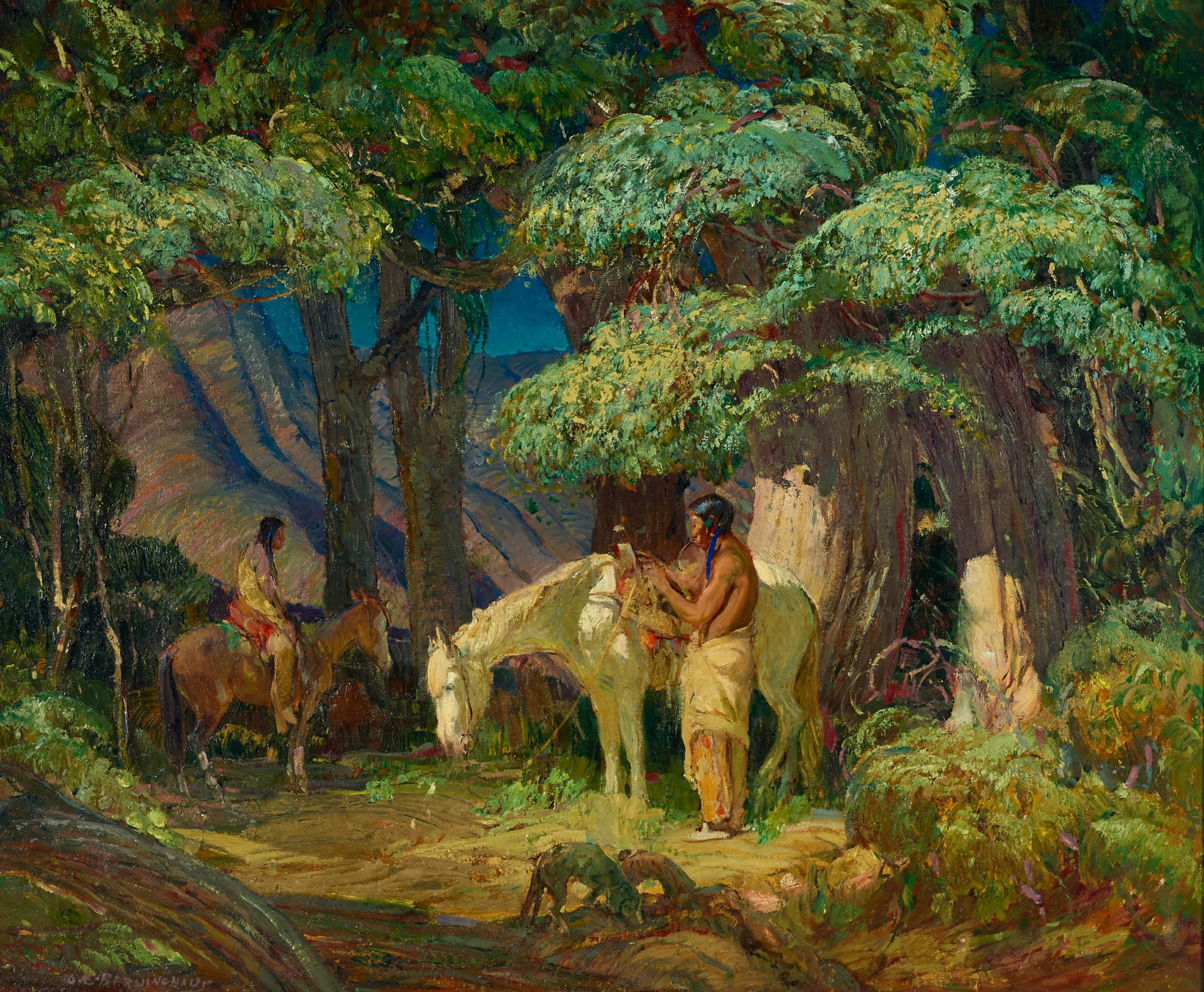 "Ancient Forest of the Indians" by Oscar Edmund Berninghaus