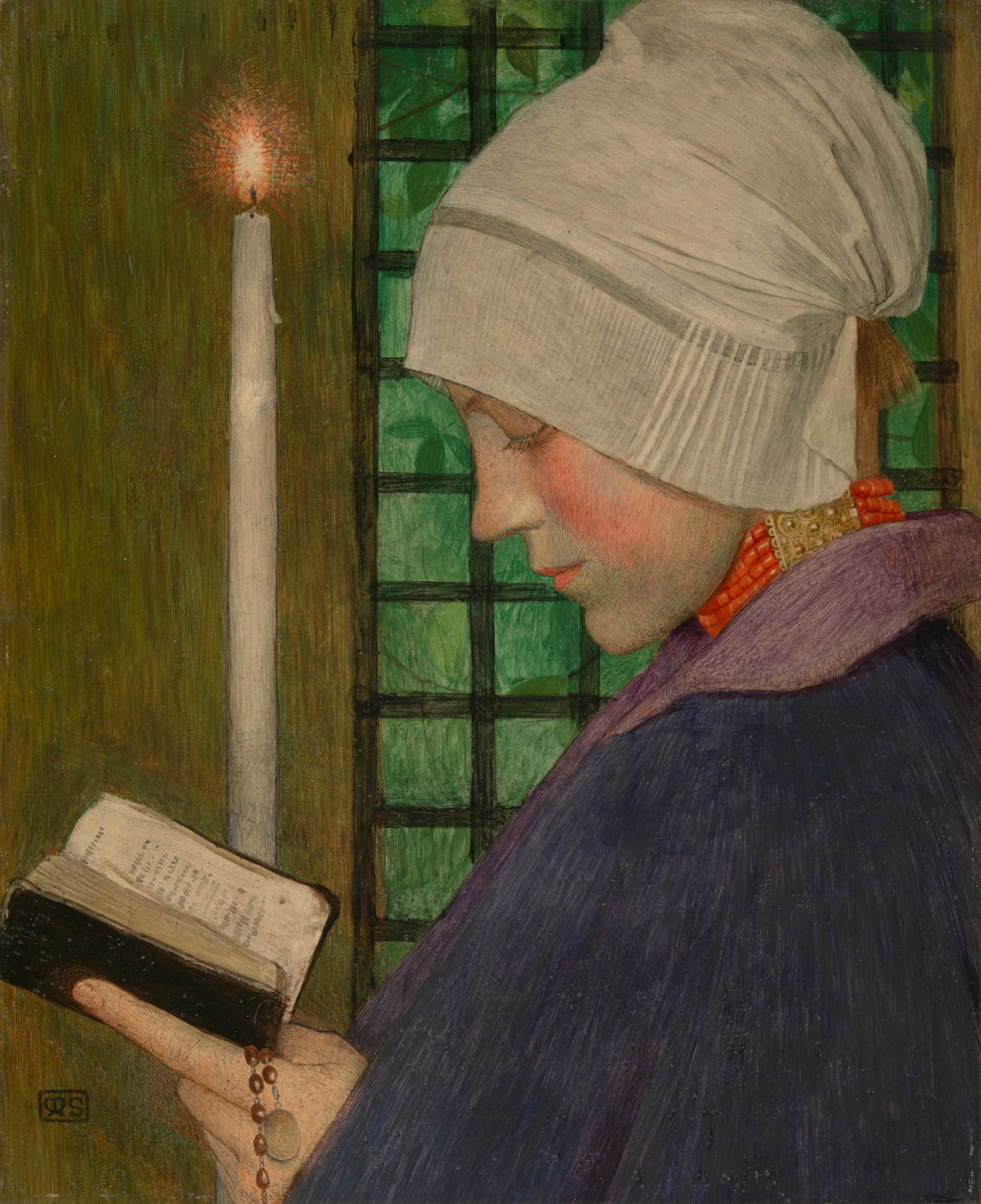 Marianne Stokes, "Candlemas Day," c.1901, tempera on wood, Tate