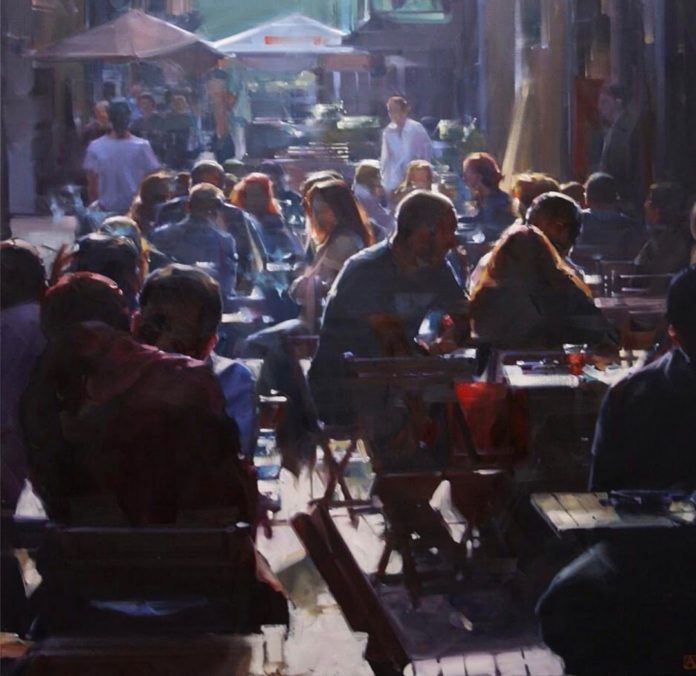 PleinAir Salon - Luis Azon, “Late Afternoon in Spain,” 52 x 52 in., oil