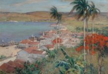 Landscape Paintings of Cuba Willard L. Metcalf (1858–1925), "Havana Harbor," 1902, oil on canvas, 18 5/16 x 26 1/8 in., Terra Foundation for American Art, 1992.49