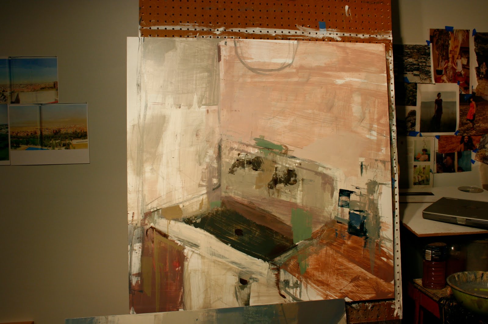 Artistic process - Chelsea James, "Utility Sink" in progress