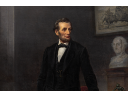 Painting of Abraham Lincoln, detail