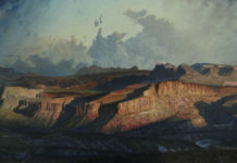 100 Years of Texas Parks – in Art Texas art: David Caton, "To the East," oil on canvas