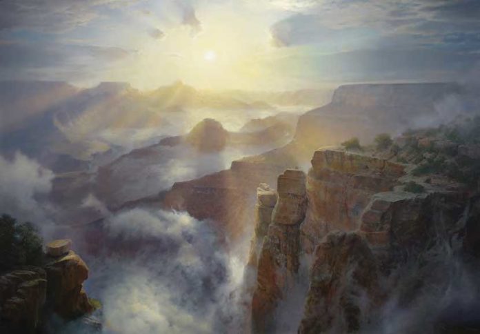 Landscape painting of the Grand Canyon