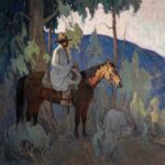 2023 Masters of the American West American western art - Eric Bowman (b. 1960), "Morning Broken," 2022, oil on canvas, 36 x 36 in.