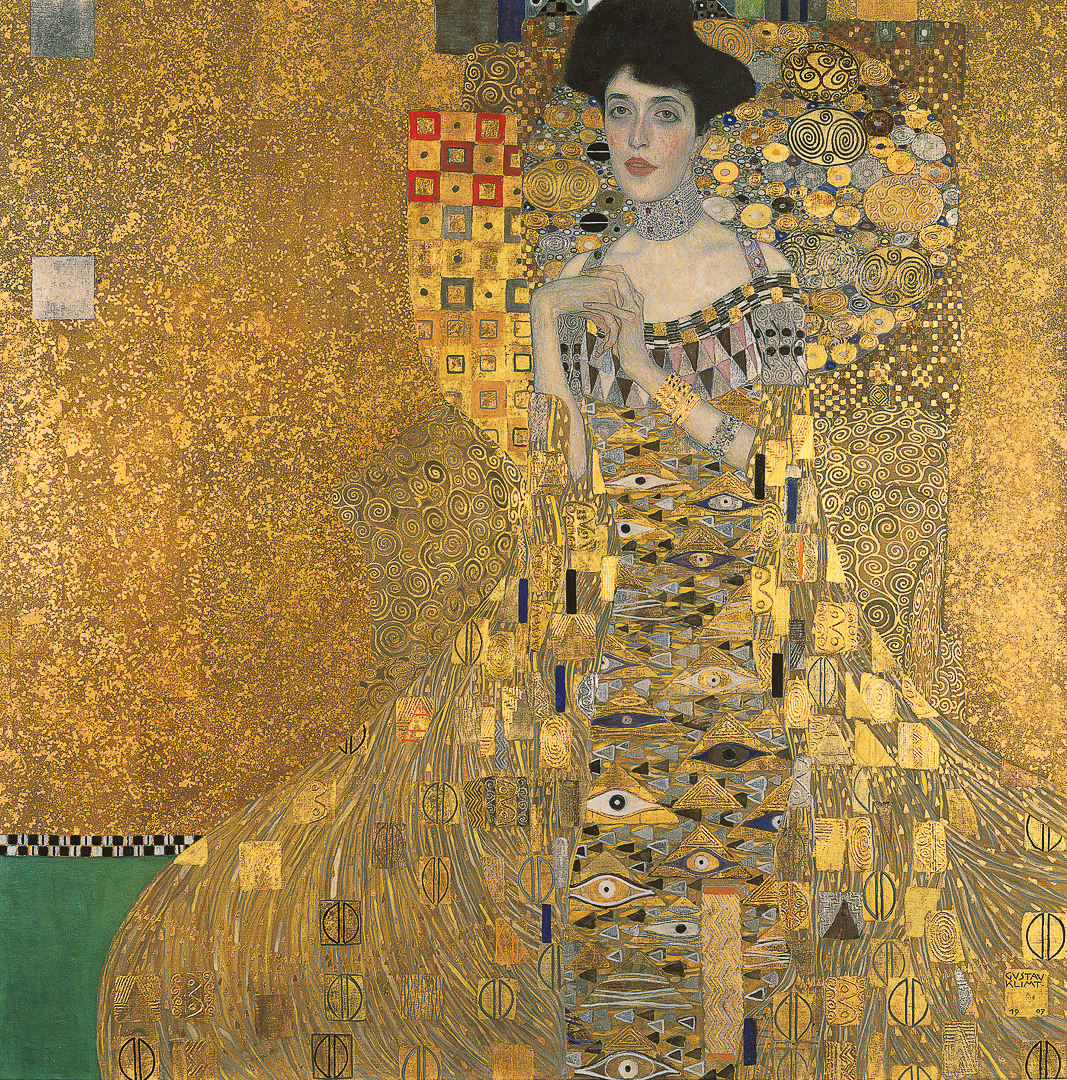Gustav Klimt, "Portrait of Adele Bloch-Bauer I," 1907, oil, gold, and silver on canvas, Neue Galerie New York. Acquired through the generosity of Ronald S. Lauder, the heirs of the Estates of Ferdinand and Adele Bloch-Bauer, and the Estée Lauder Fund