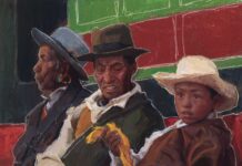 32nd National Juried Exhibition of Traditional Oils Oil Painters of America - Scott Burdick (b. 1967), "The Hope of Freedom: Tibet," 2022, oil on canvas, 16 x 20 in.