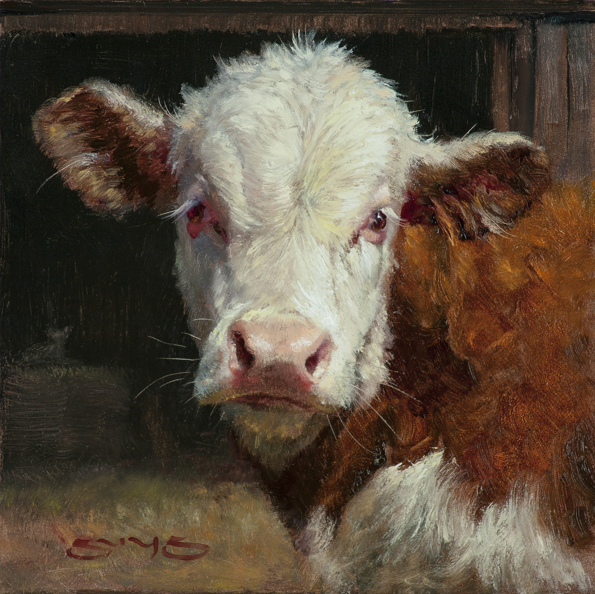 Represenational art - painting of a cow