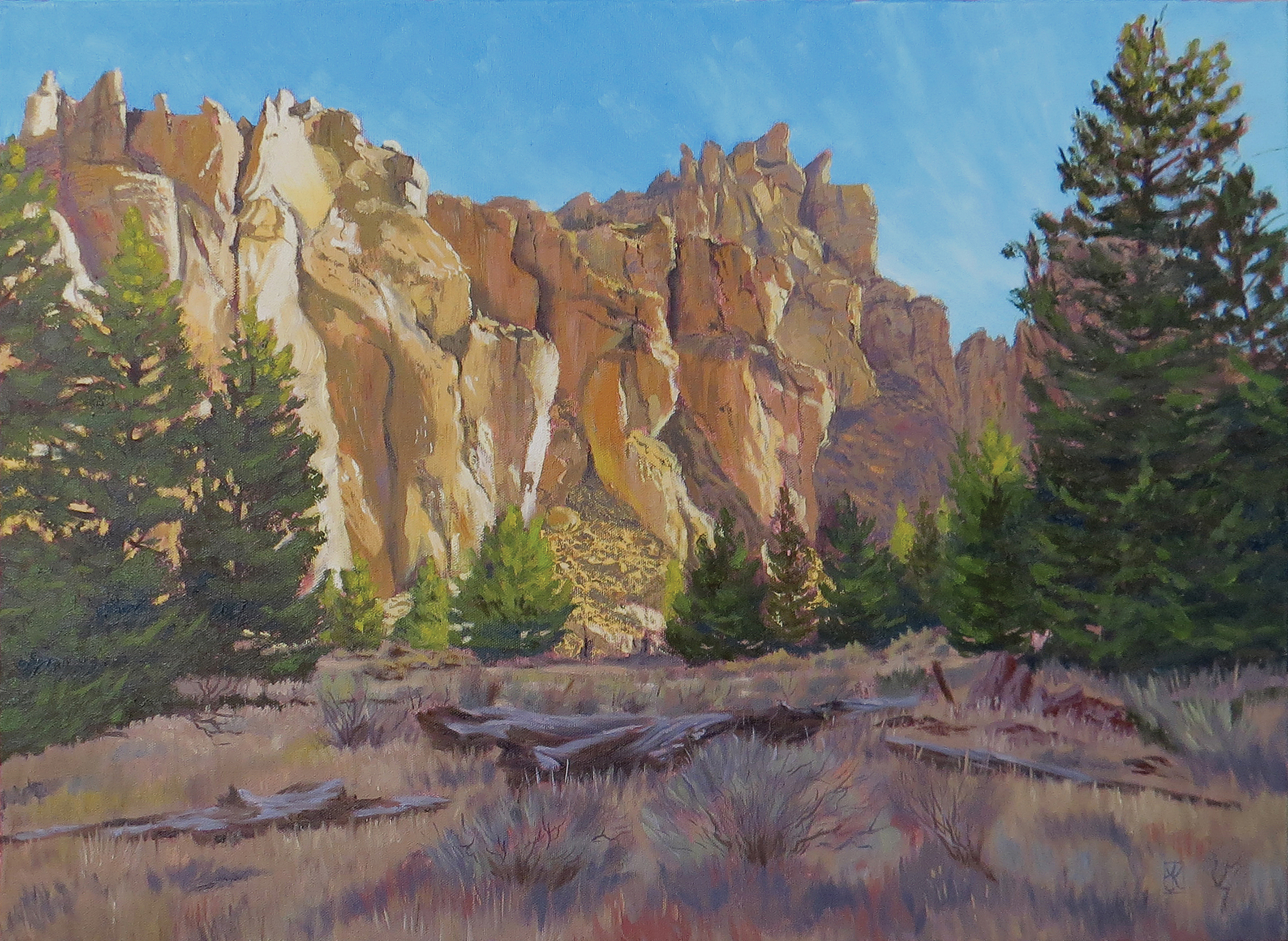 landscape painting - Krystal Allen, "Morning Glory," 18 x 24 in., oil on canvas, 2022